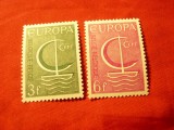 Serie Belgia Europa CEPT , 1966 , 2 valori urma sarniera, Nestampilat