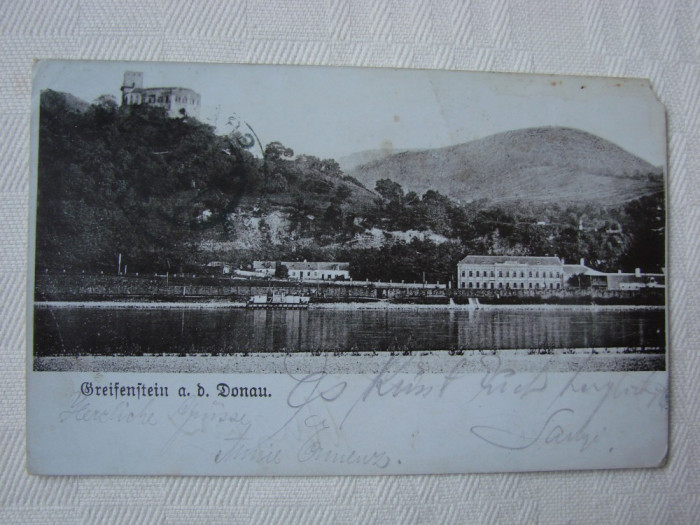 Carte postala circulata in 1908 - GREIFENSTEIN, Austria