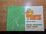 Carte pentru copii de colorat si regulile jocului de tenis - din anul 1973 - desene iurie darie