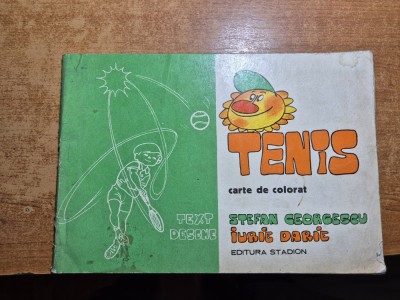 carte pentru copii de colorat si regulile jocului de tenis - din anul 1973 - desene iurie darie foto