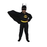 Cumpara ieftin Costum Batman cu muschi, masca si pelerina, carnaval, 7-9 ani, 120-130 cm