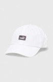 Puma șapcă de baseball din bumbac culoarea alb, cu imprimeu 2366901