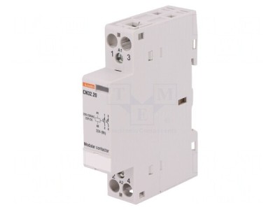 Contactor 2-pol 32A 220-230V AC/DC foto