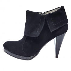 Botine dama, din piele naturala, marca Poison Concept, 262-8-01-80, negru 40 foto