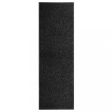 vidaXL Covoraș de ușă lavabil negru 60x180 cm