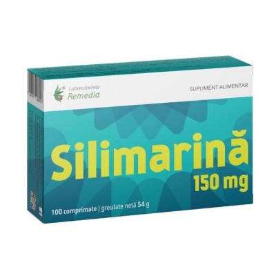 Silimarina 150 miligrame 100 comprimate Laboratoarele Remedia foto