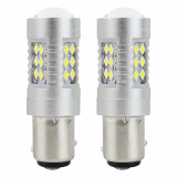 Set 2 becuri auto cu LED AMIO 12-24V, BA15D P21W-5W, 24 SMD 3030