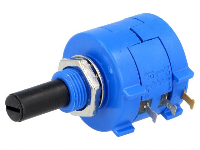 Potentiometru axial multitura 10k&Omega; 2W linear 6.35mm