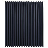 Draperie opaca, antracit, 290 x 245 cm, cu carlige