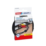 Banda pentru legarea cablurilor, negru, 5m x 10mm - Tesa 55239