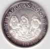 Somalia 10 Dollars The African Monkey - The Three Monkeys 2001 1 OZ.999 FINE SILVER, Africa, Argint