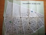 Harta - ansamblul berceni - din anii &#039;70 - dimensiuni 43 \ 37 cm