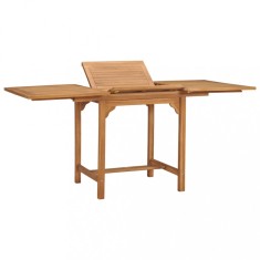 vidaXL Masă de grădină extensibilă (110-160)x80x75cm lemn masiv tec