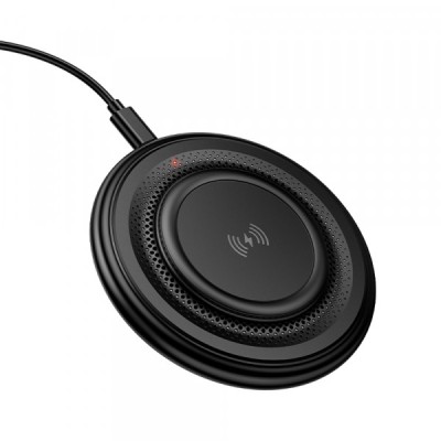 Incarcator Retea Wireless Borofone BQ40 Crown, 15W, 1.67A, Negru foto