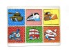 Set din lemn cu 6 puzzle incorporate - Mijloace de transport - buline, 7Toys, Brand