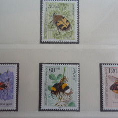 Serie timbre nestampilate fauna insecte Germania Berlin Vest MNH Berlin West
