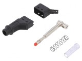 Mufă banană 4mm 32A 600V neagră