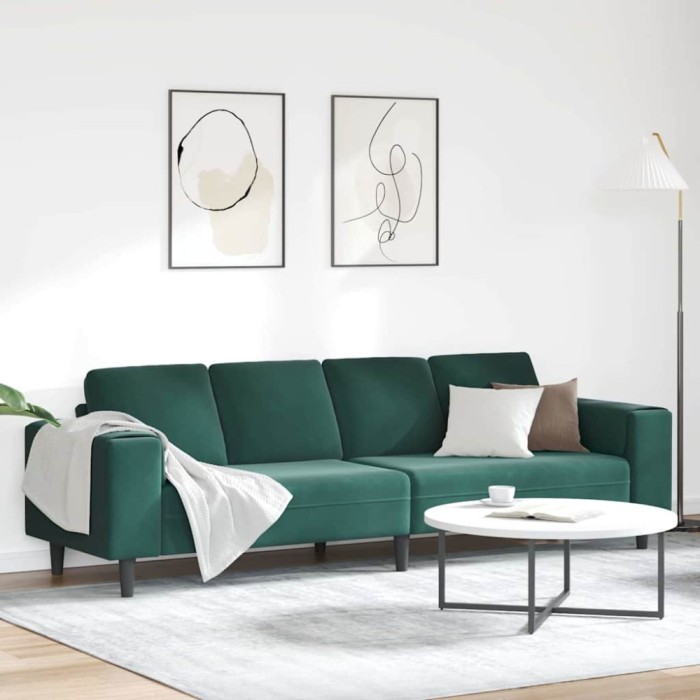 Set de canapea Verde &icirc;nchis Catifea