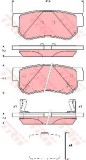 Set placute frana,frana disc HYUNDAI GETZ (TB) (2002 - 2010) TRW GDB3432