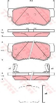 Set placute frana,frana disc HYUNDAI GETZ (TB) (2002 - 2010) TRW GDB3432 foto
