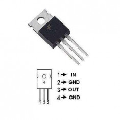 Stabilizator tensiune poz.3 terminale, 9v 1a