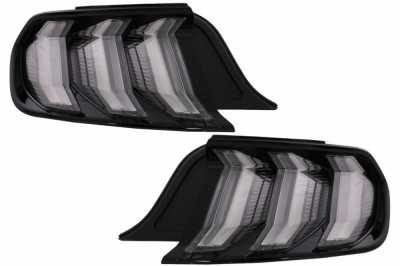 Stopuri Full LED compatibile cu Ford Mustang VI S550 (2015-2019) Fumuriu Clar Semnal Dinamic Secvential Performance AutoTuning foto