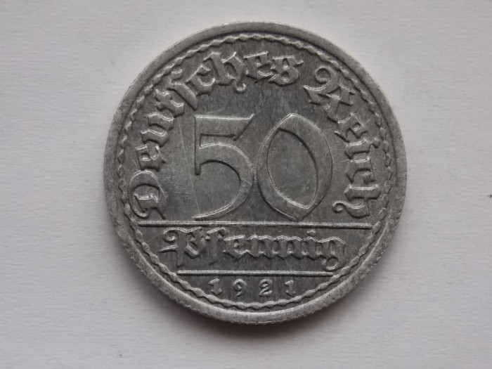 50 PFENNIG 1921 F GERMANIA-UNC