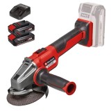 Einhell AXXIO 18/115 Q PXC + Twinpack CB + 4514095 - Polizor unghiular 115 mm + Set 2 acumulatori si incarcator Li-Ion 18 V 2.5 Ah