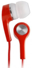 Handsfree (casti) Forever stereo pentru MP3, MP4, telefoane, PC rosu foto