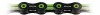 Lant bicicleta KMC X11SL DLC, 11 viteze, 116 zale, negru/verde, 5.5mm bolt, greutate 243g, missinglink