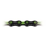 Lant KMC X11SL DLC 116L Bolt-5.5mm 11V Negru/Verde Cod:525240432RM