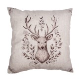 Cumpara ieftin Perna Craciun Ren textil bej maro 45x45x4 cm
