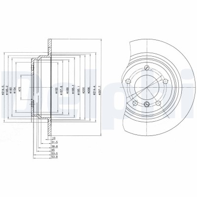 DELPHI BG3044 Disc frana foto
