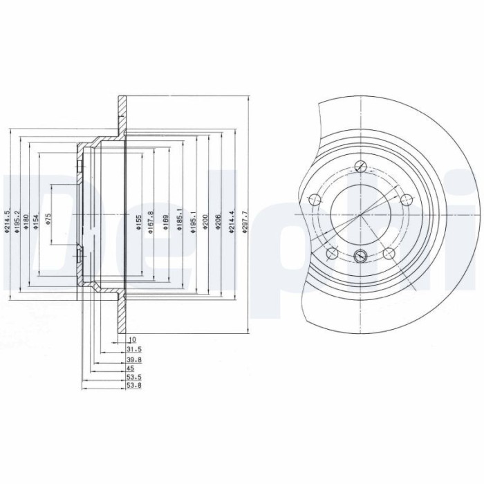 DELPHI BG3044 Disc frana