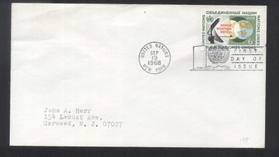 UN New York 1968 World weather watch Mi.204 FDC UN.051 foto