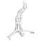 vidaXL Sculptură Argintiu 22 x 8 x 25 cm Aluminiu 42000142