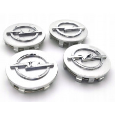 Embleme Opel argintii 59 mm Set de 4 bucăți