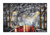 Cumpara ieftin Tablou GIGANT pictat manual dormitor, living - Impreuna pentru totdeauna (2) - 150x100cm ulei pe panza de in, cutit efect 3D, Spectaculos