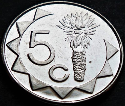 Moneda exotica 5 CENTI - NAMIBIA, anul 2015 * cod 3181 foto