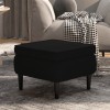 VidaXL Scaun cu picioare din lemn, negru, catifea 329442