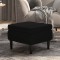 vidaXL Scaun cu picioare din lemn, negru, catifea 329442