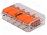 WG221-415 - Conector rapid 5 pini,32A 450V 2.5mm, Conector cu fixare