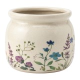 Cumpara ieftin Ghiveci flori ceramica multicolora Flowers &Oslash; 12x10 cm