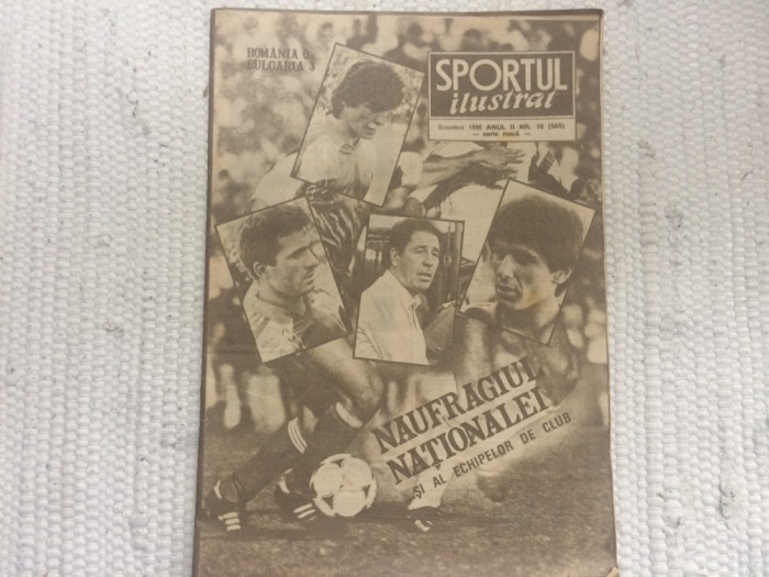 revista sportul sport ilustrat nr. 10 1990 naufragiul nationalei fotbal handbal
