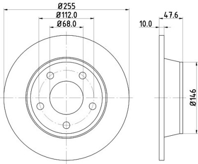 Disc frana AUDI A6 (4B2, C5) (1997 - 2005) KRIEGER 0950004036 foto