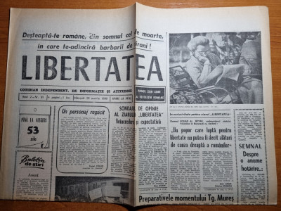 Libertatea 28 martie 1990-revolta detinutilor de la jilava,momentul targu mures foto