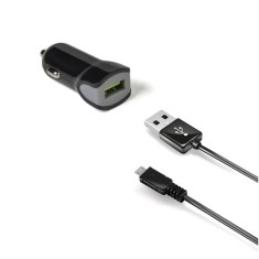 Incarcator Auto Cu Cablu microUSB Celly, 12W, 2.4A, 1 x USB-A, Negru CCUSBMICRO foto