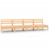Canapele de mijloc pentru gradina, 4 buc., lemn masiv de pin GartenMobel Dekor, vidaXL