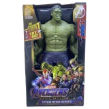Figurina Hulk Plastic, Lumini si Sunete, 28cm, Jucarie Copii 4+ Ani