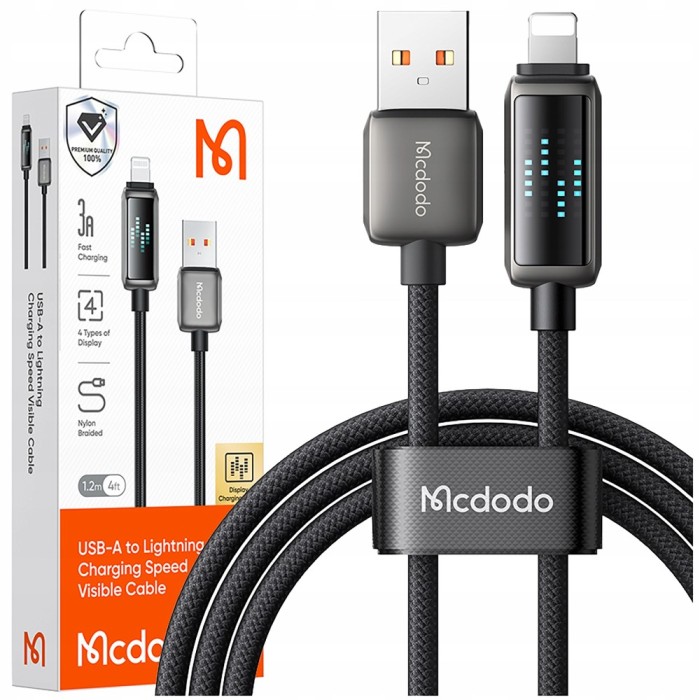 Mcdodo &Icirc;ncărcător Usb Fulger Cablu De &Icirc;ncărcare Rapidă Pentru Iphone 1M Condus